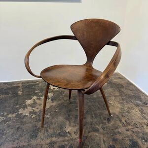 Vintage MCM Norman Cherner Plycraft Mid Century Modern Walnut Pretzel Chair